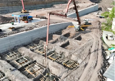 總投資4億元！食品產業(yè)園配套基礎設施項目施工現場